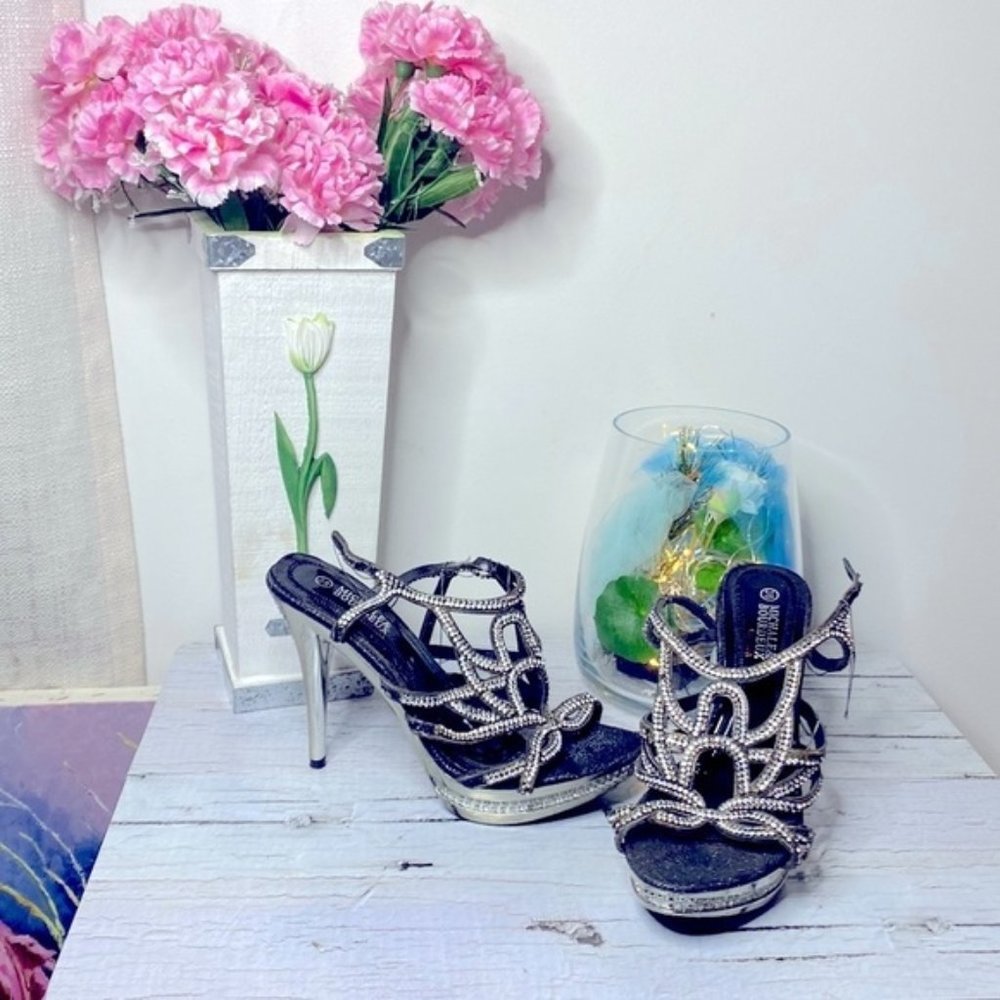 🌷FREE WITH BUNDLE 🌷Michale &amp; Bourdeux🌷 Rhinestone Stiletto Heels 38
